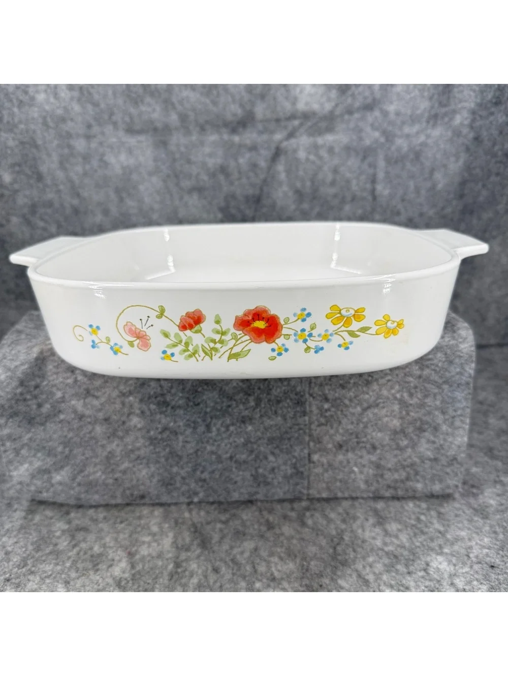 Vintage Corning Ware A-10-B 2.5 Liter Casserole Dish Wildflower Pattern 230